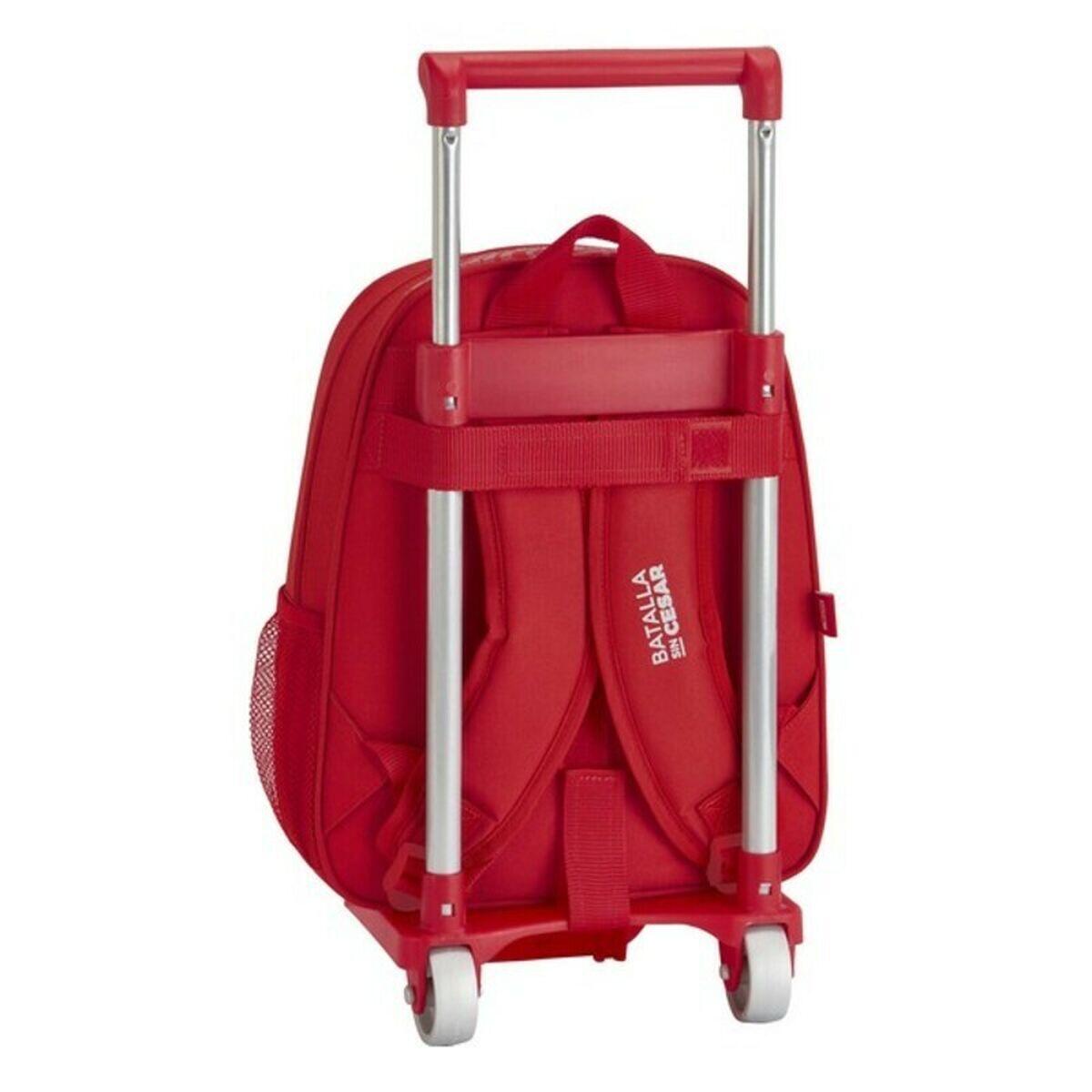 Mochila Escolar com Rodas Real Sporting de Gijón Vermelho 3/3