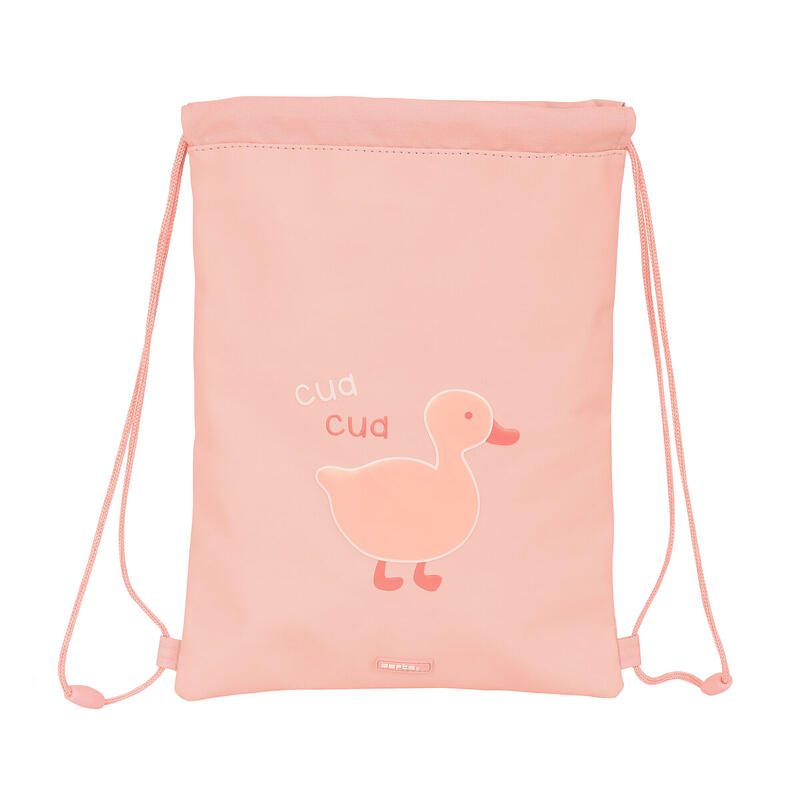 Bolsa Mochila con Cuerdas Patito Rosa