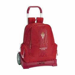 Mochila Escolar con Ruedas Rojo