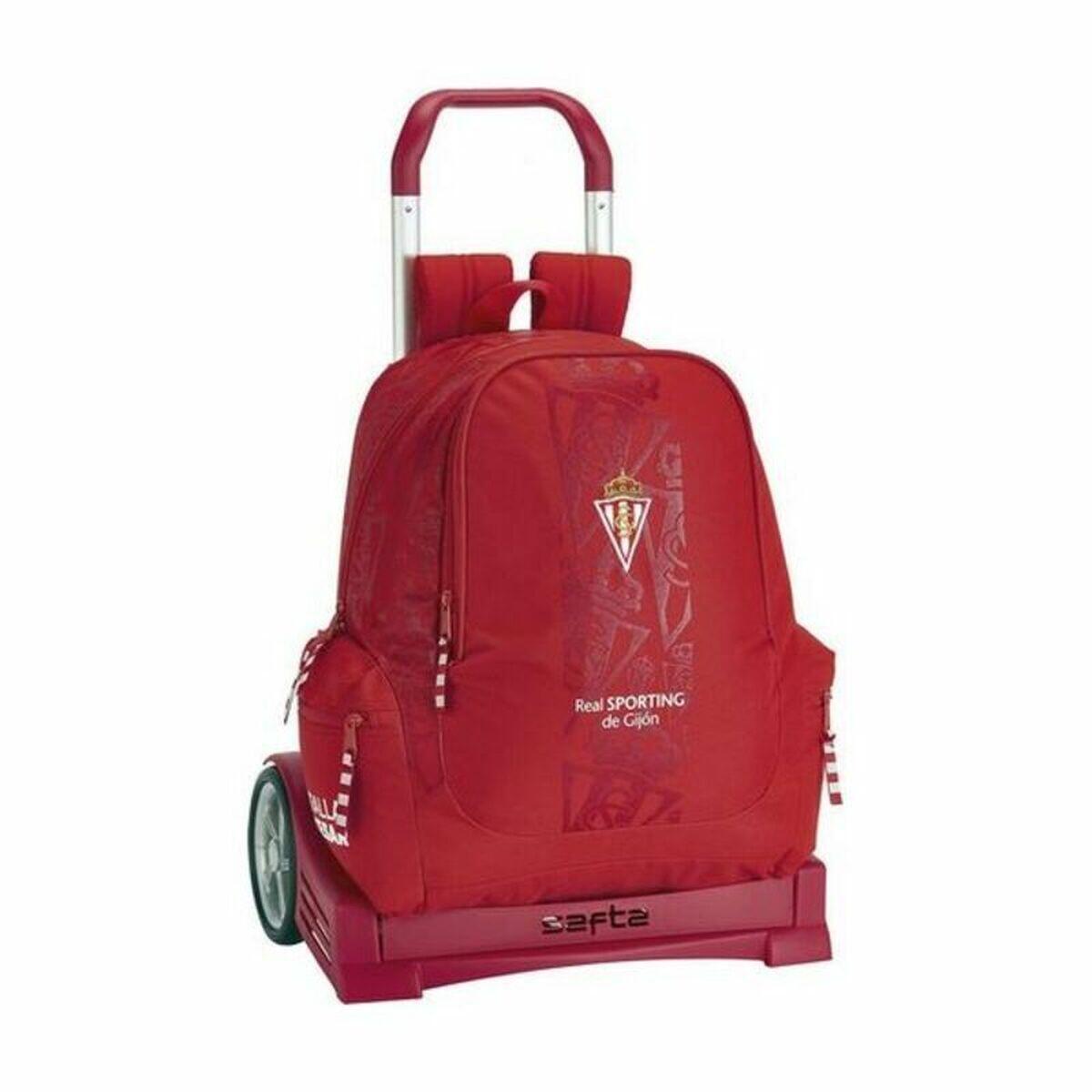 Mochila Escolar con Ruedas Rojo