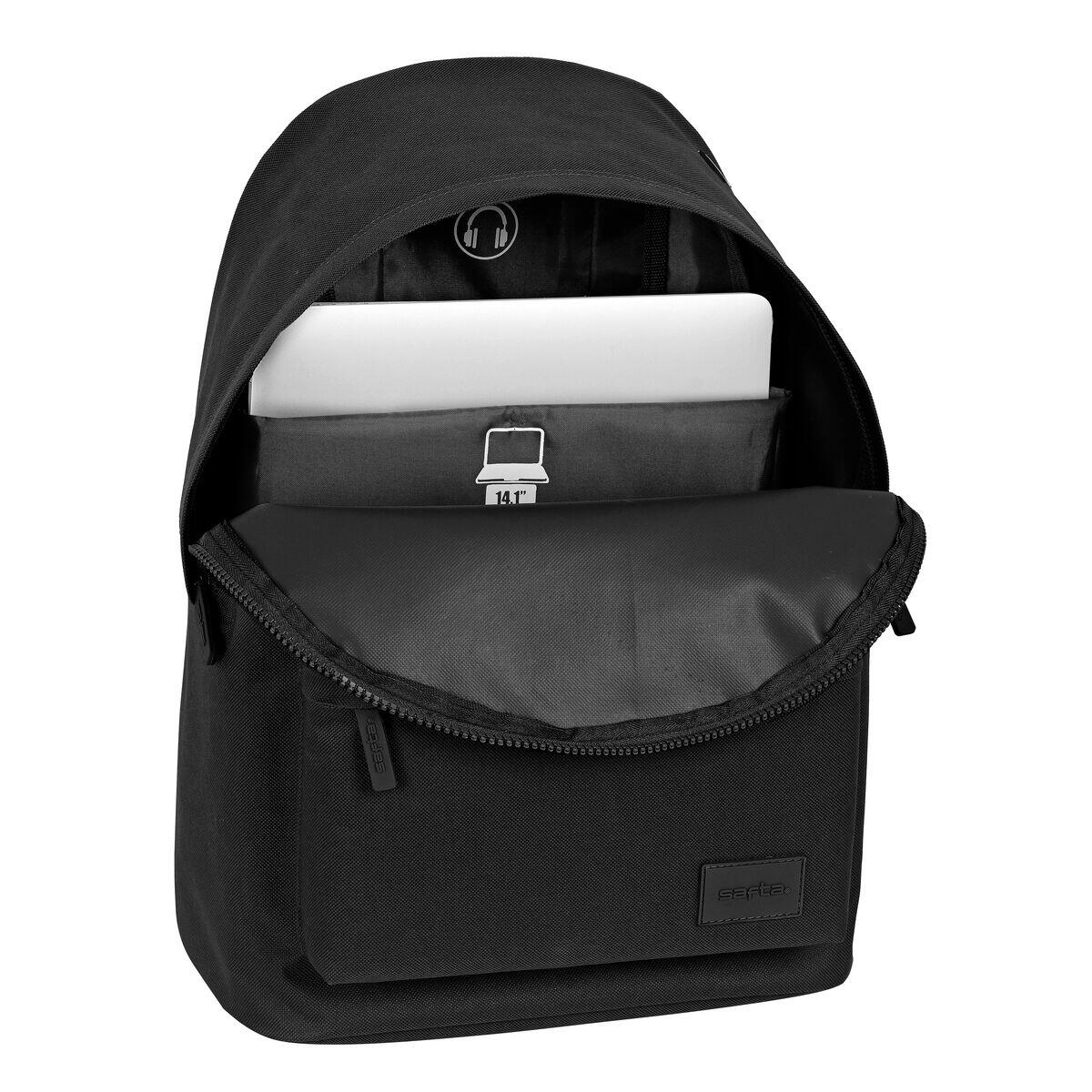 Mochila Escolar Safta   Negro 3/4