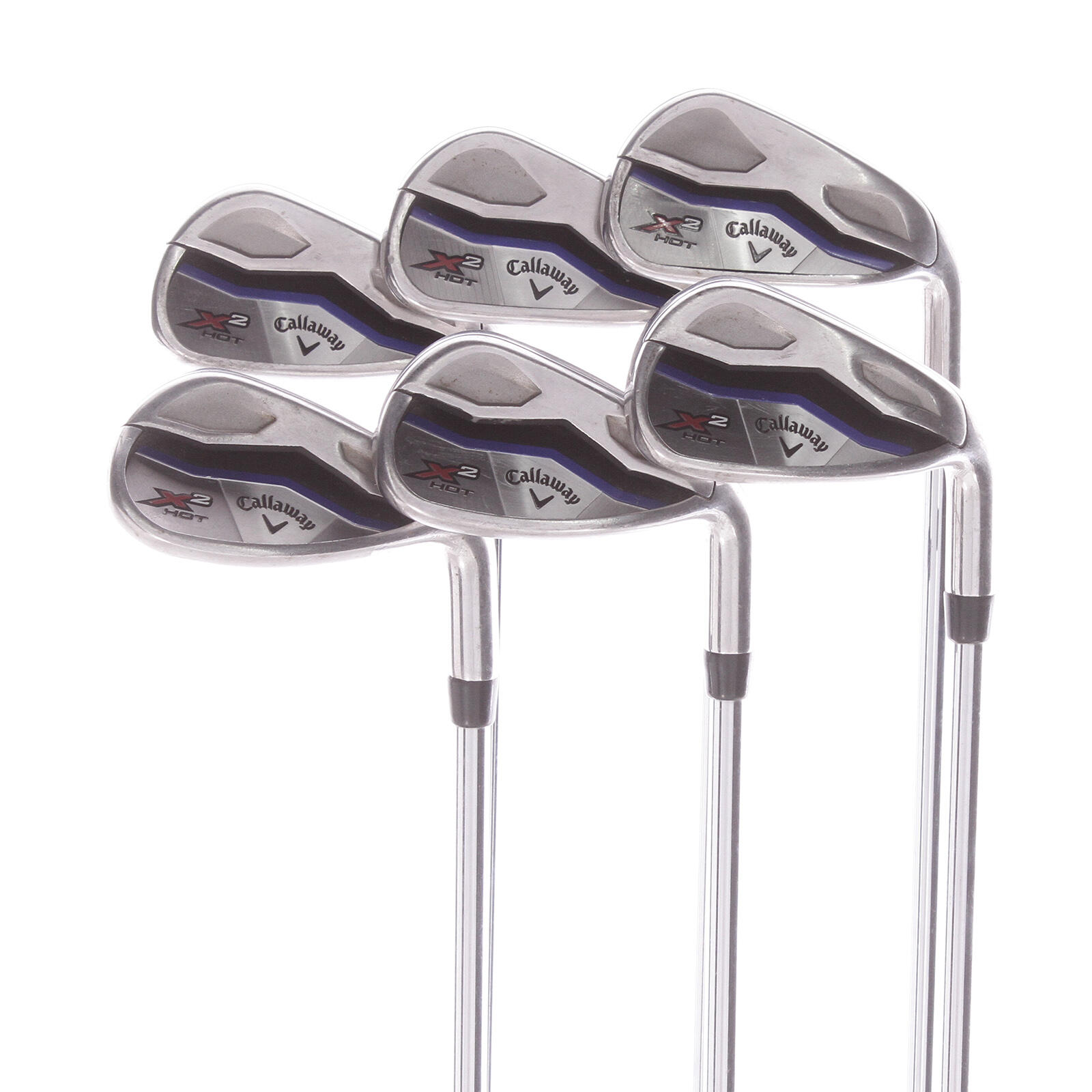 CALLAWAY USED - Iron Set 5-SW Callaway X2 Hot Steel Regular Shaft Right Handed - GRADE B