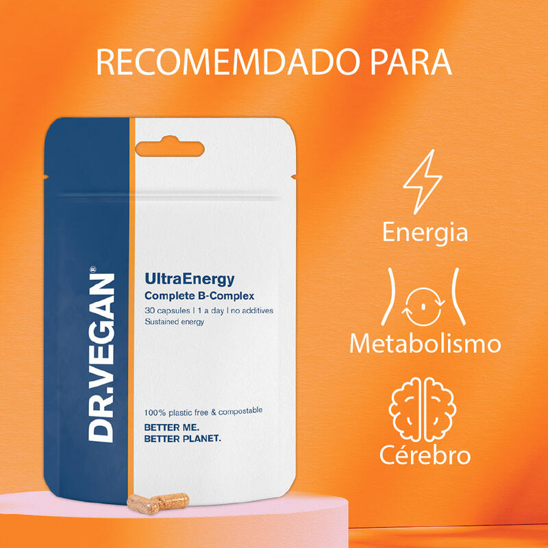 DR.VEGAN UltraEnergy | Complexo de vitamina B | Uma por dia