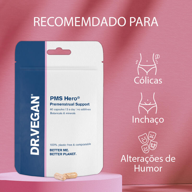 DR.VEGAN PMS Hero | Saúde da Mulher | Dois por dia