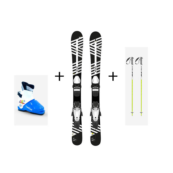 Verhuur - Pack KID: SKI+SCHOENEN+STOKKEN (97CM tot 117CM)