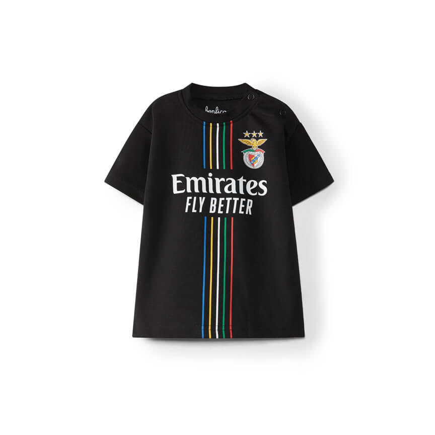 Sl Benfica - T-shirt Réplique Équipement Extérieur Benfica 2023 2024 - Maillot Manches Courtes - Noir - Decathlon