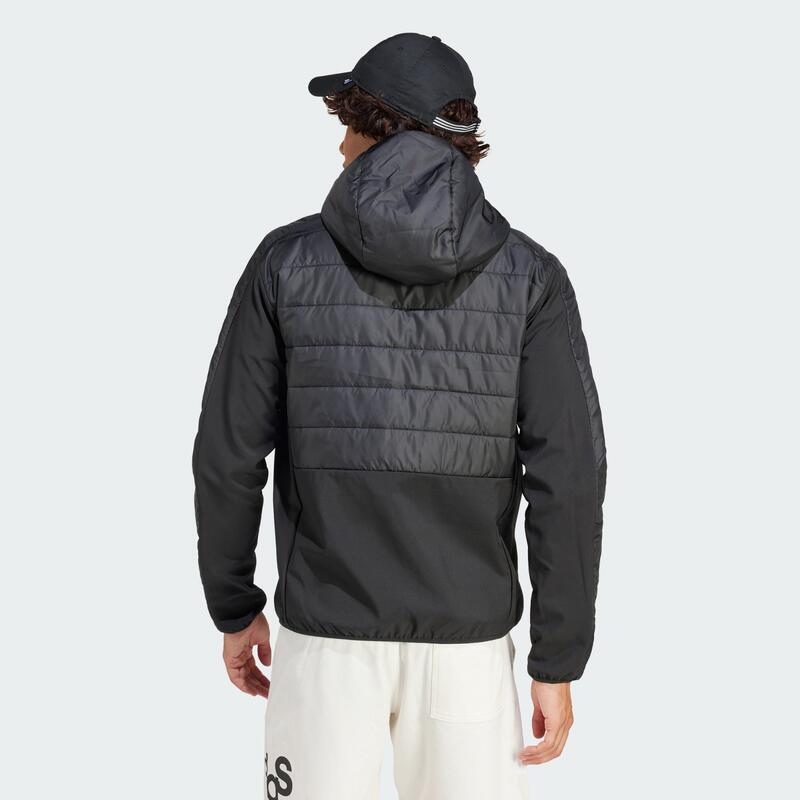 Essentials 3-Streifen Insulated Hooded Hybrid Jacke