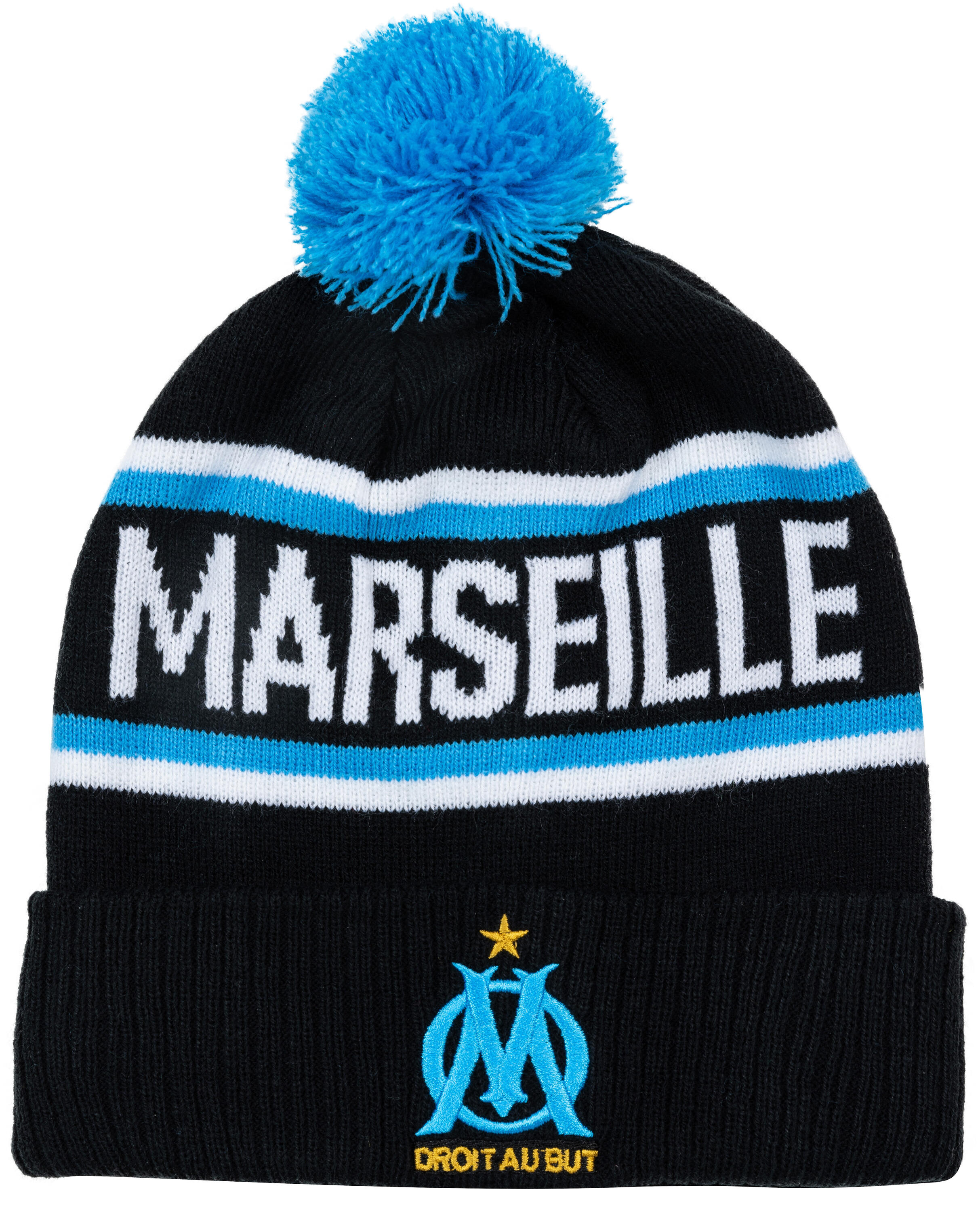 Bonnet pompon OM - Collection officielle Olympique de Marseille 1/2