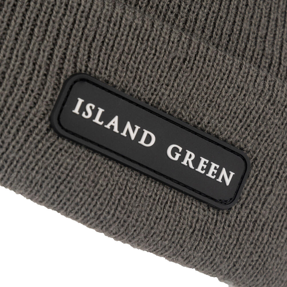 Island Green Mens Knitted Golf Beanie Hat 3/4