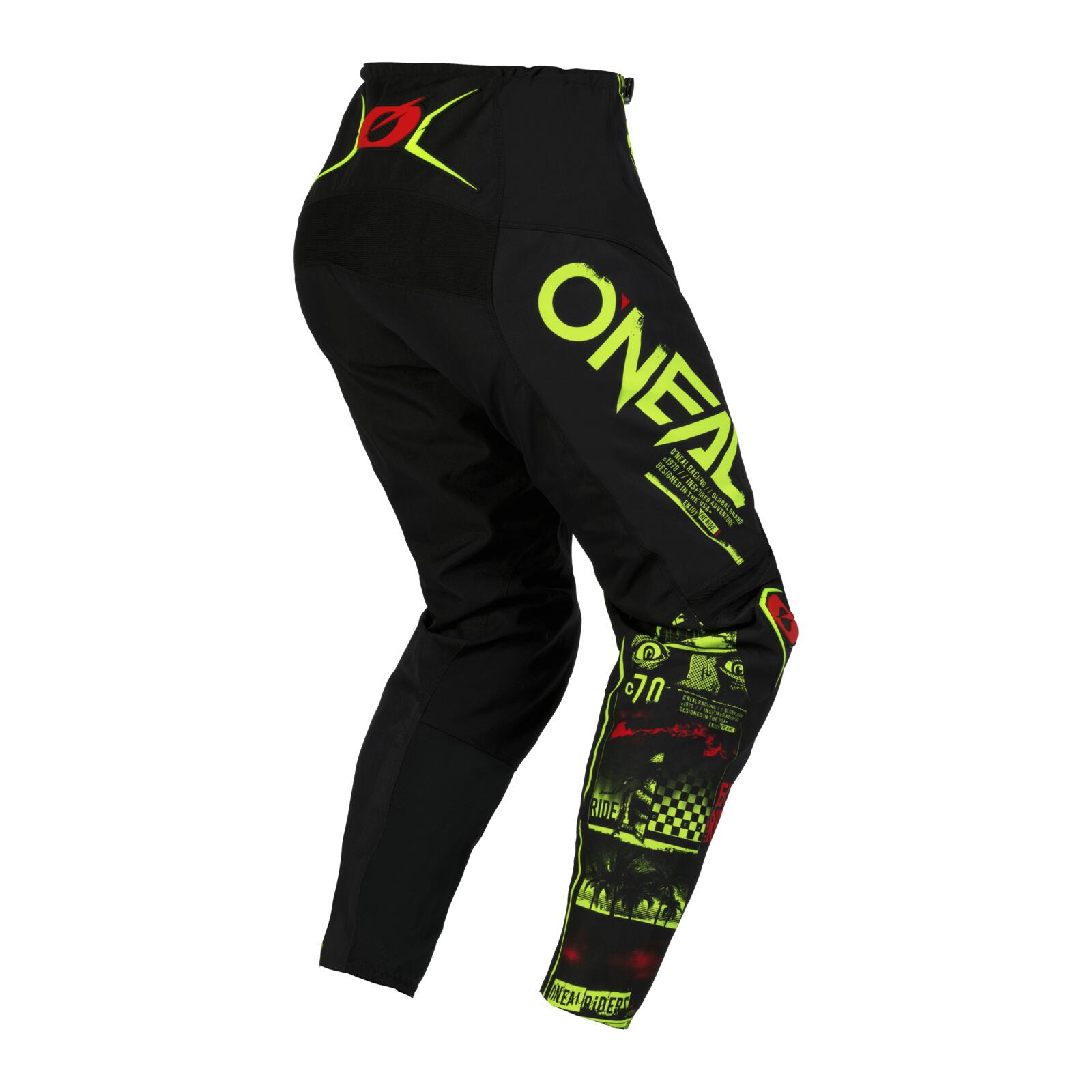 MTB Pantalones ELEMENT Unisex Negro/Neon Yellow 2/2