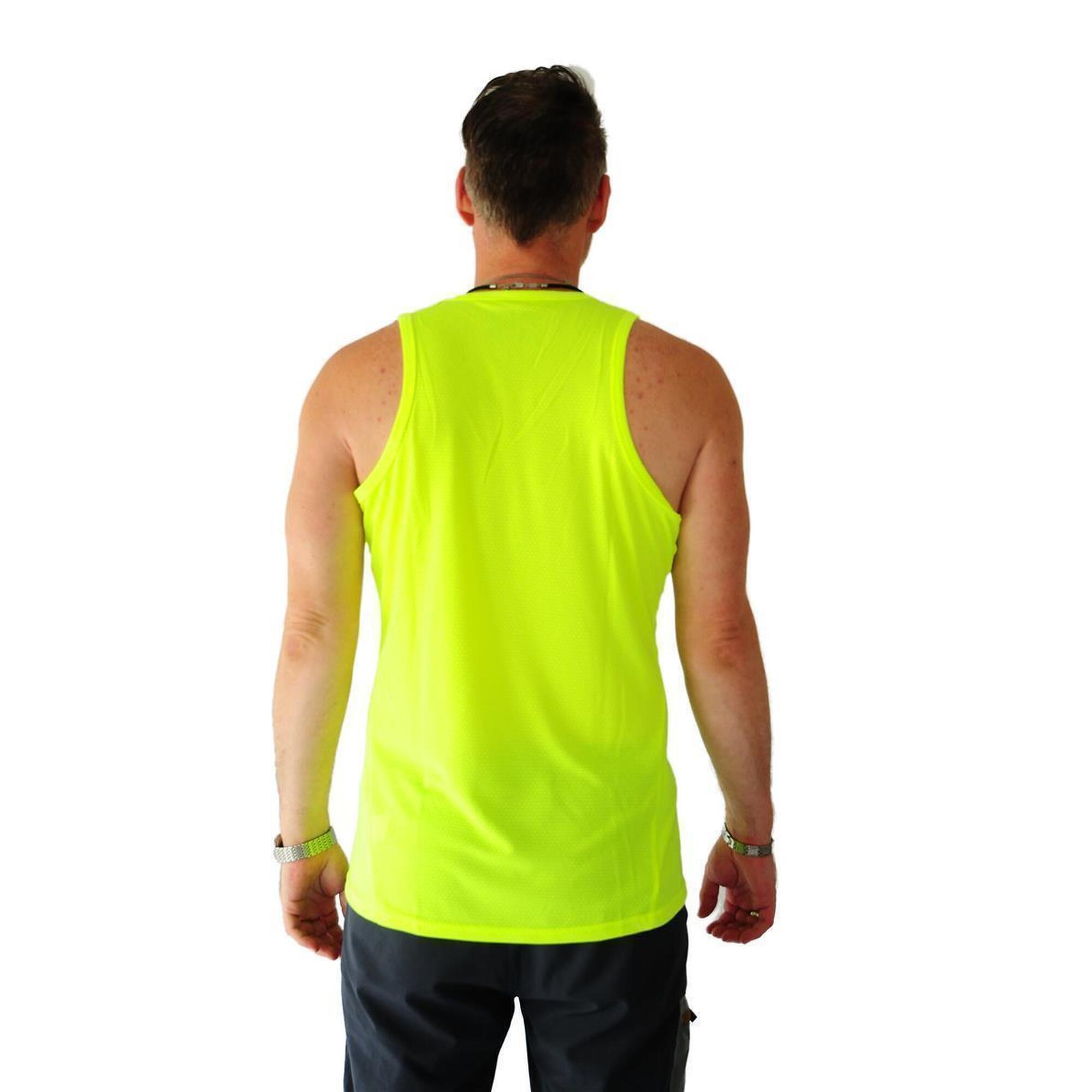 Tank-Top Ultra Tir Fitness/Gym Amarillo Neon Ohne Atmungsaktiv JOLUVI