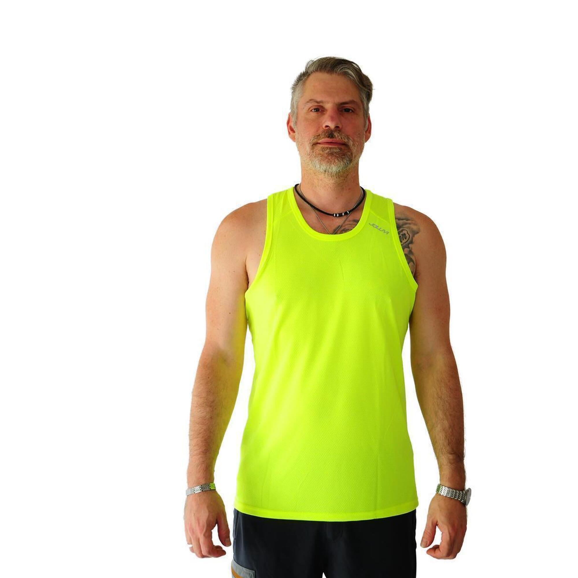 Tank-Top Ultra Tir Fitness/Gym Amarillo Neon Ohne Atmungsaktiv JOLUVI