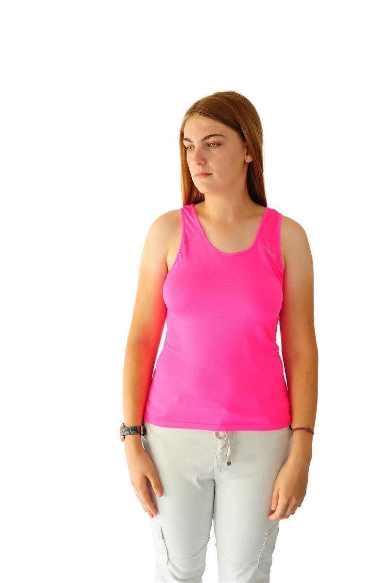 Tank Top Ultra Tir Fitness/Gym Damen Rosa Neon Ohne Atmungsaktiv JOLUVI 2/7