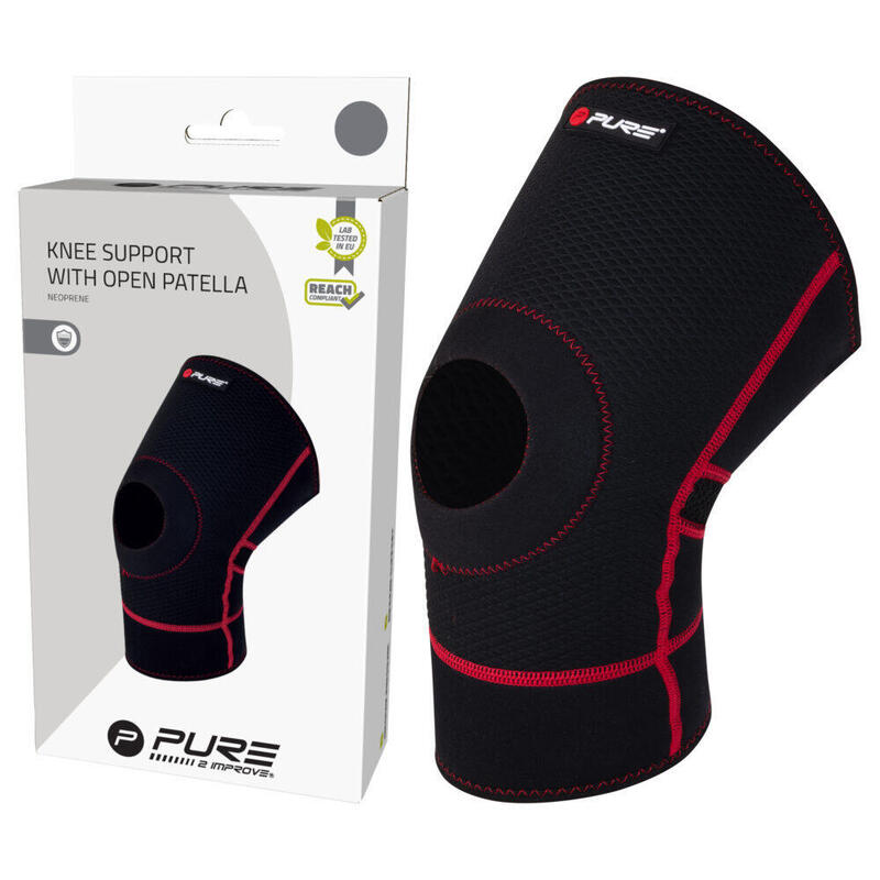 Neopreen kniebeschermer Pure2Improve Open Patella