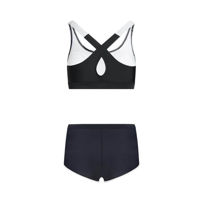 LADIES 50th ANNIVERSARY RACING BRA TOP SET - BLACK/WHITE