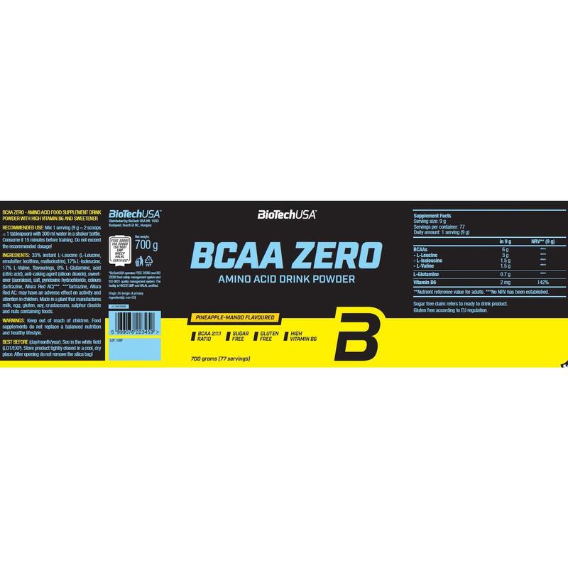 BCAA Zero 700g - Pineapple Mango