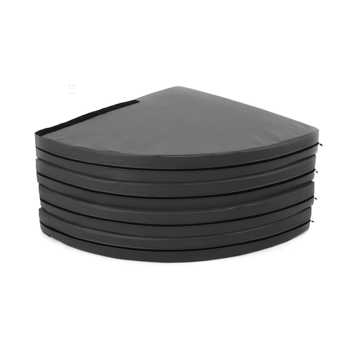 Colchão de dança com varão redondo dobrável diâmetro 150 cm espessura 10 cm M-po 3/4