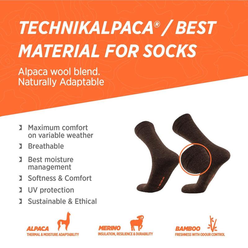 Chaussettes quotidiennes en laine d'alpaga, laine mérinos et bambou DRESS LINER