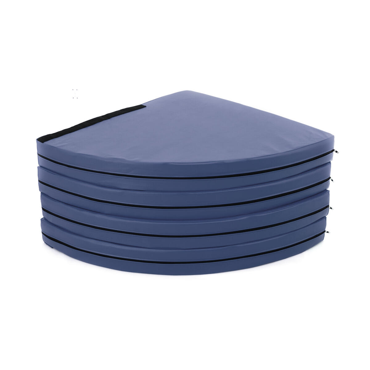 Colchão de dança com varão redondo dobrável diâmetro 150 cm espessura 10 cm 3/4