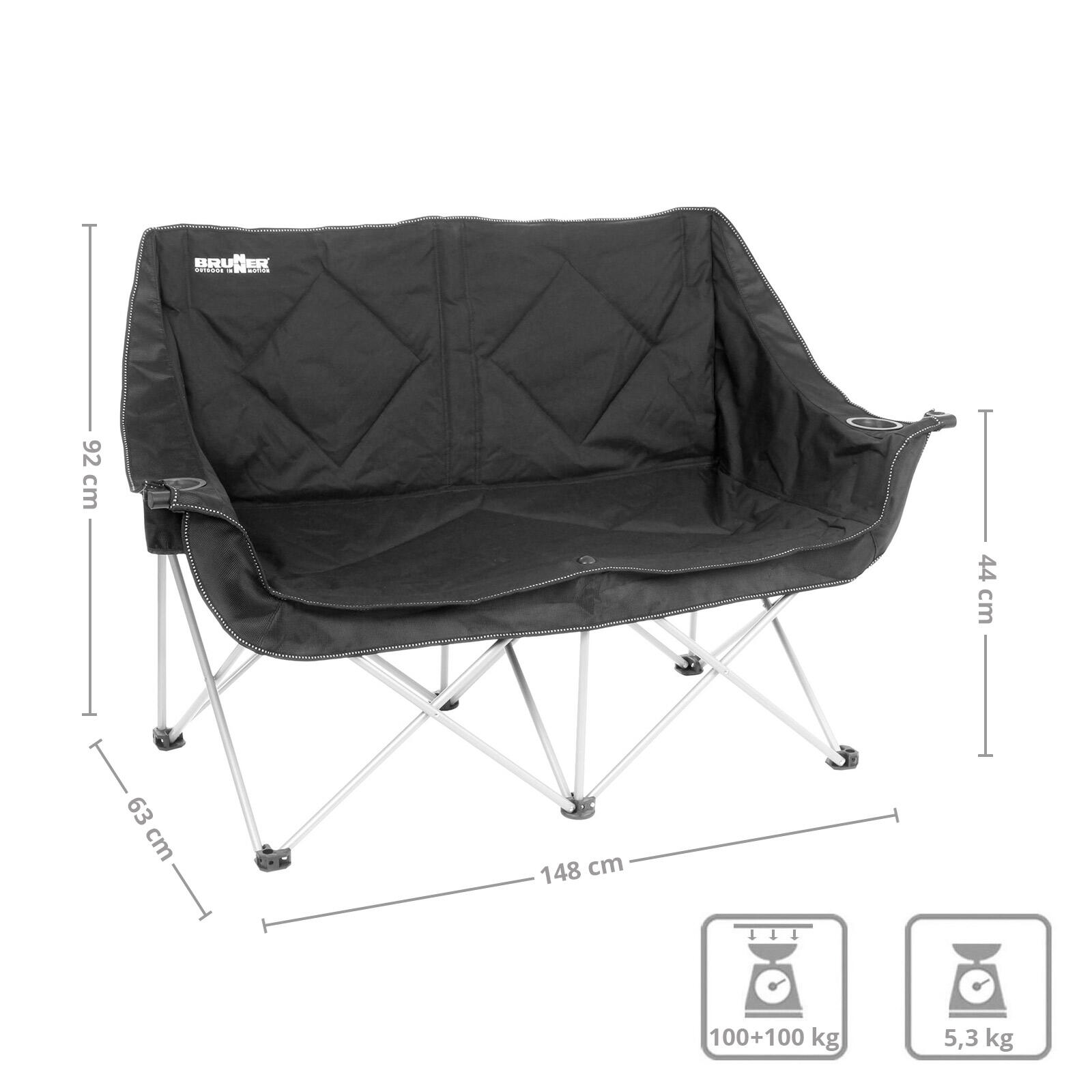 Camping bank Action Double lounge klapstoel Tuin 2/5