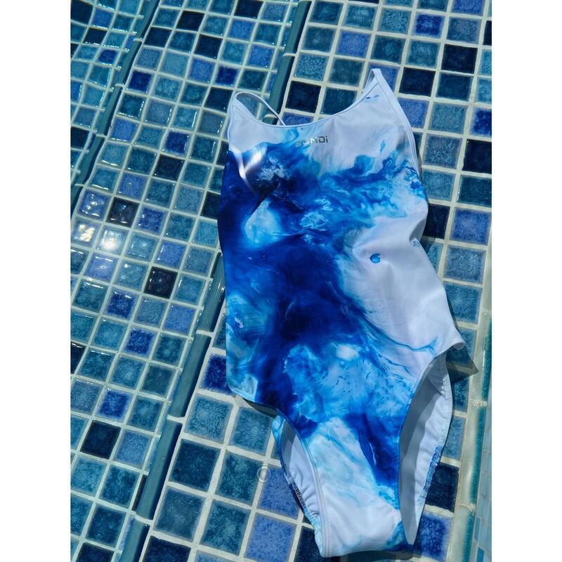 女裝水花訓練泳衣 - 藍色