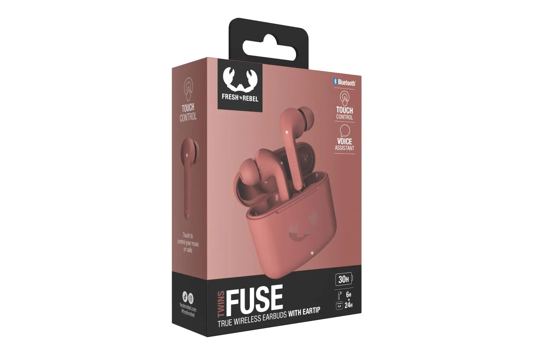 Twins Fuse - Écouteurs True Wireless avec un embout auriculaire - Safari Red 5/5