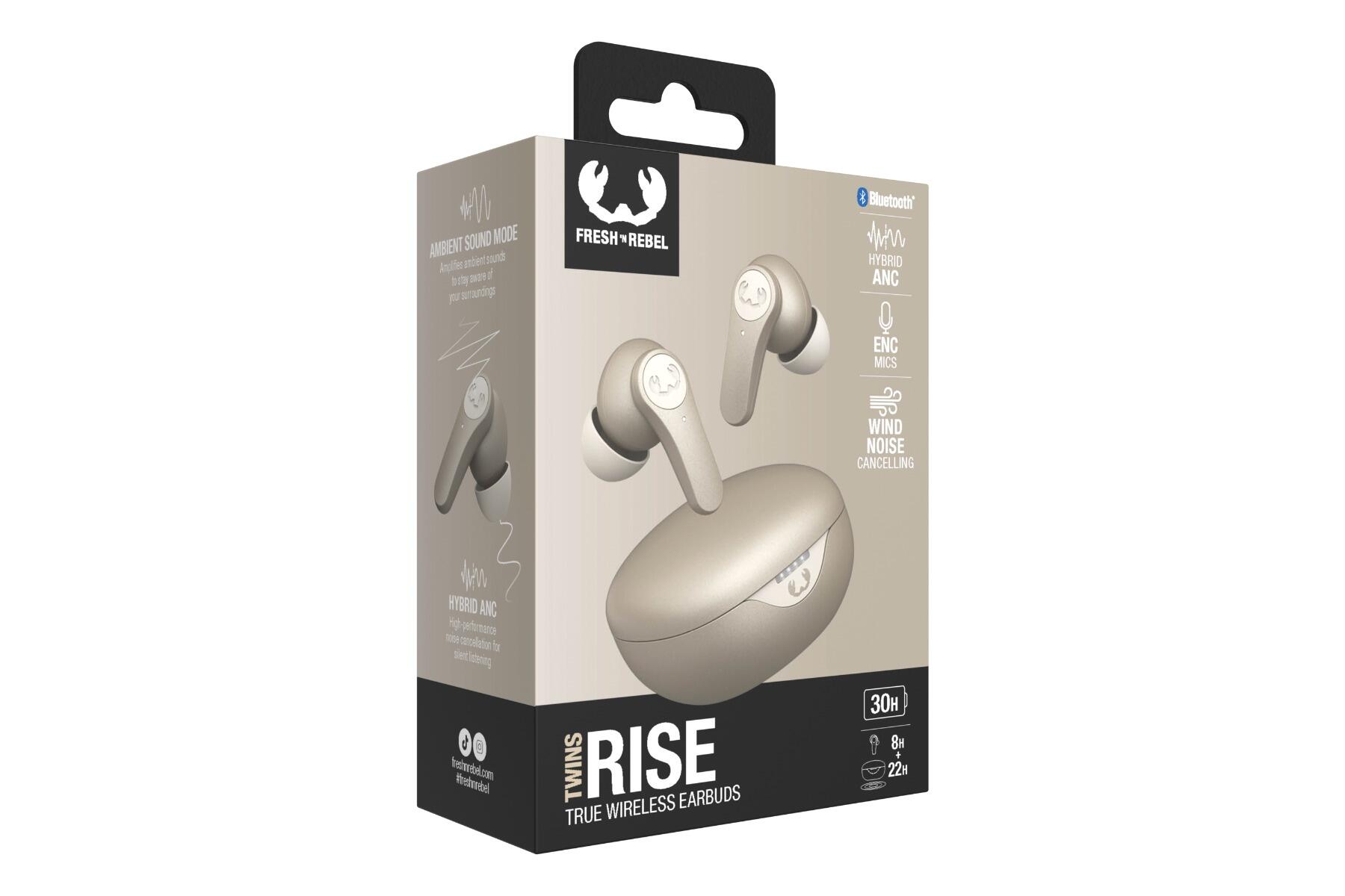 Twins Rise - Écouteurs True Wireless avec ANC hybride - Silky Sand 7/7
