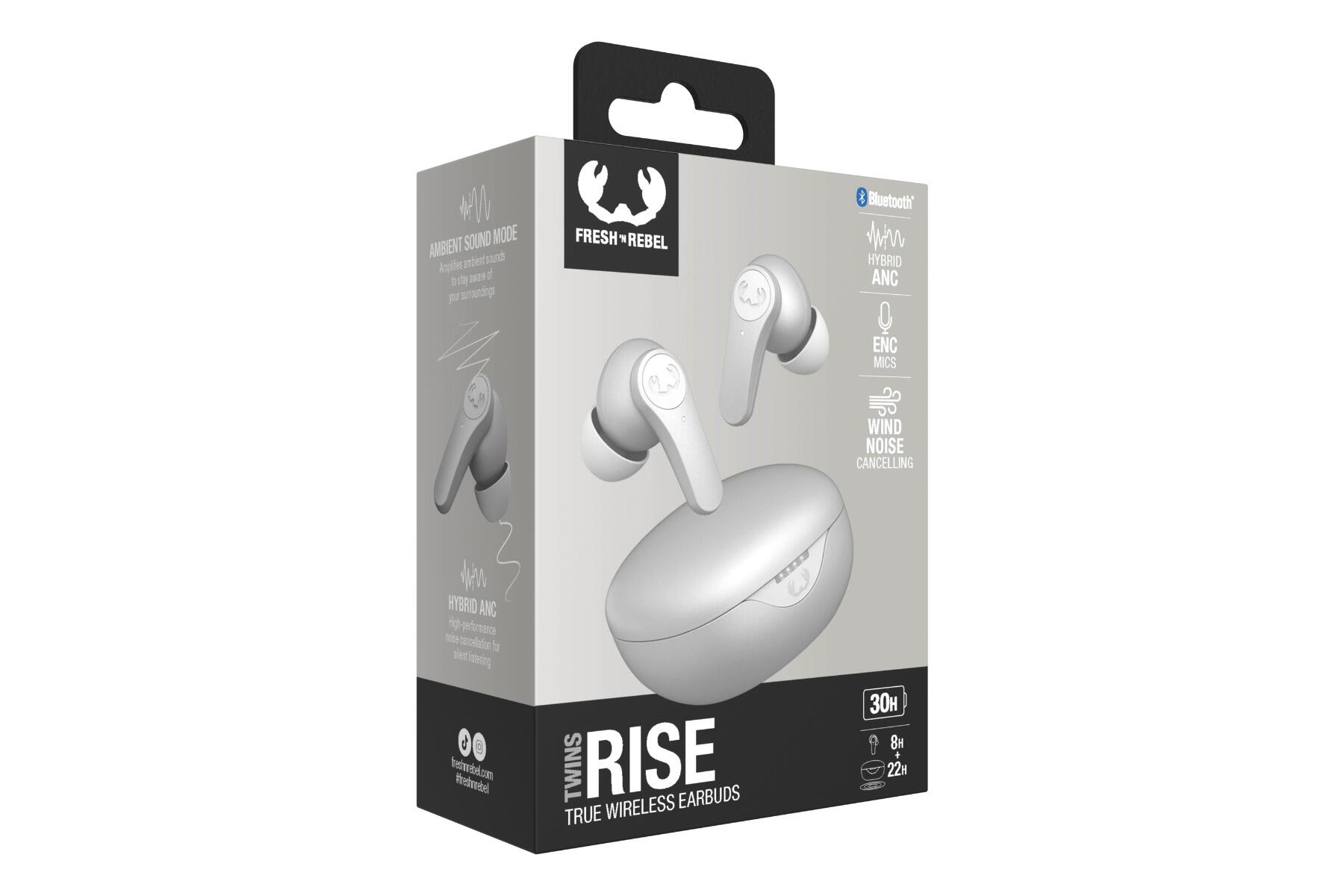 Twins Rise - True Wireless earbuds met Hybrid ANC - Ice Grey 6/6