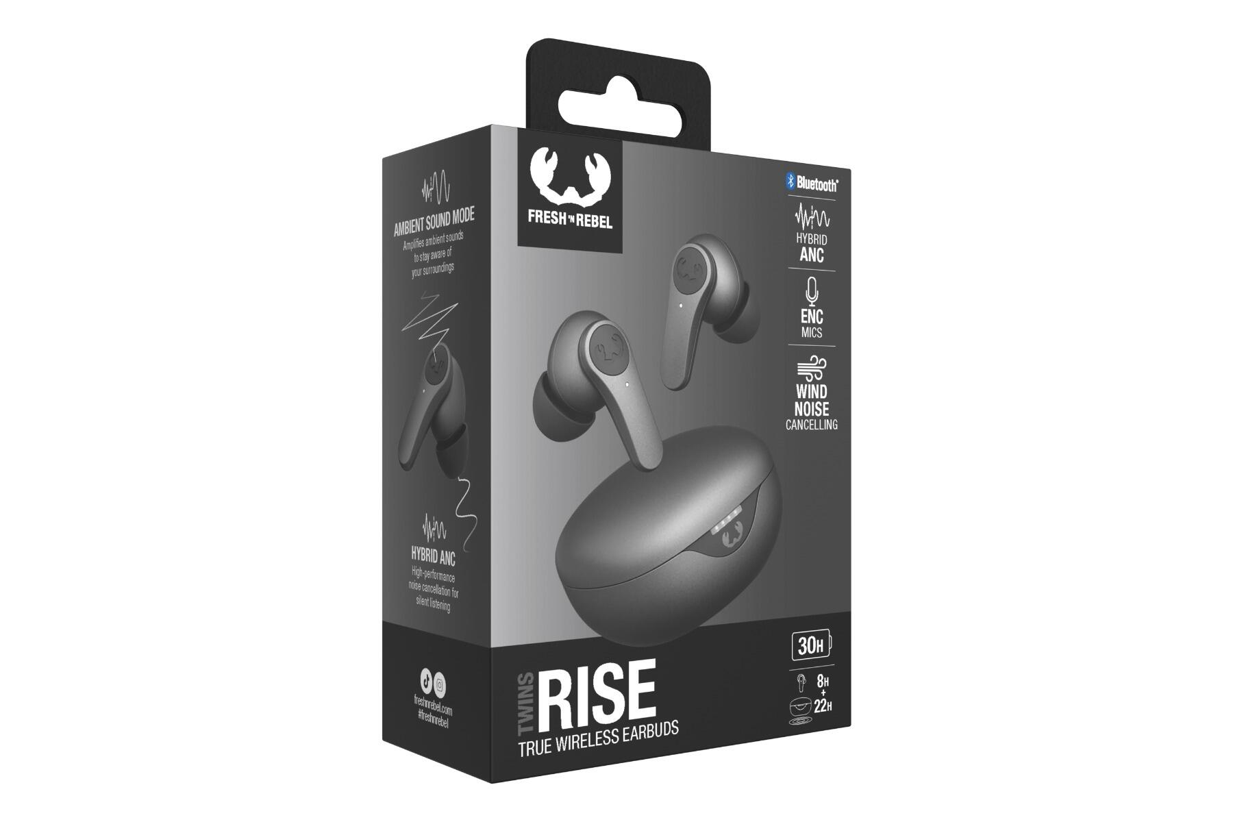 Twins Rise - True Wireless earbuds met Hybrid ANC - Storm Grey 7/7