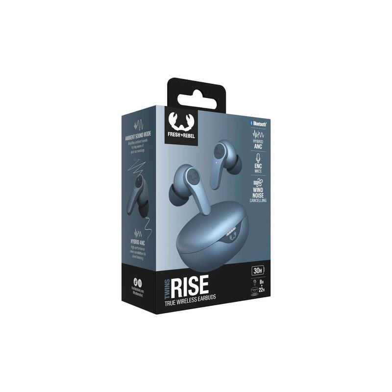 Twins Rise - True Wireless earbuds met Hybrid ANC - Dive Blue