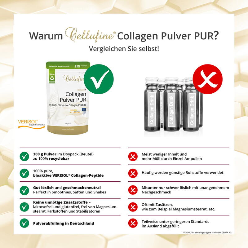 VERISOL® B (Rind) Collagen-Pulver PUR - 300 g Doypack