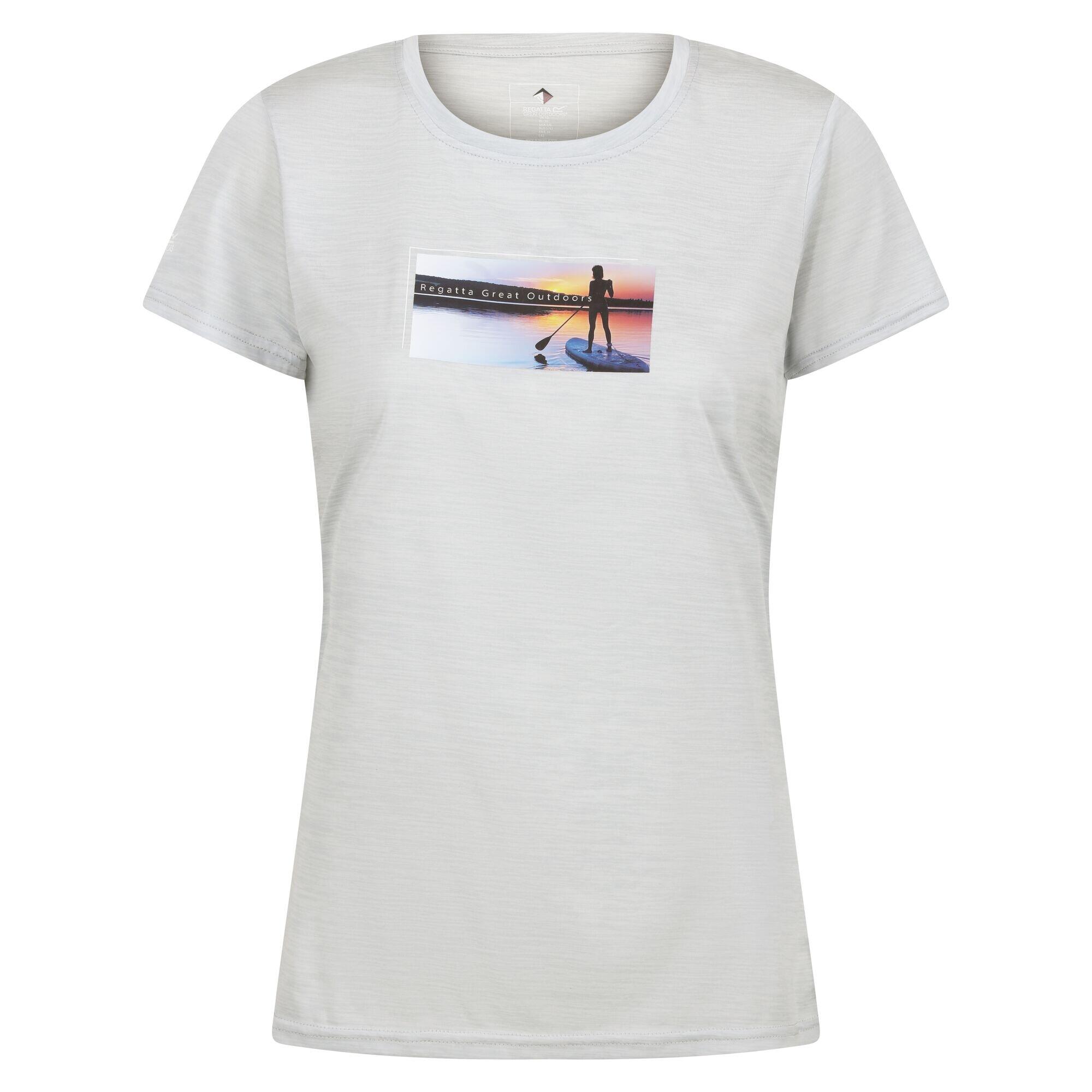 REGATTA Womens/Ladies Fingal VII Lake Marl TShirt (Cyberspace)