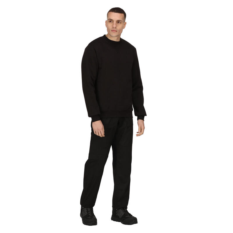 Heren Pro Crew Neck Sweatshirt (Zwart)