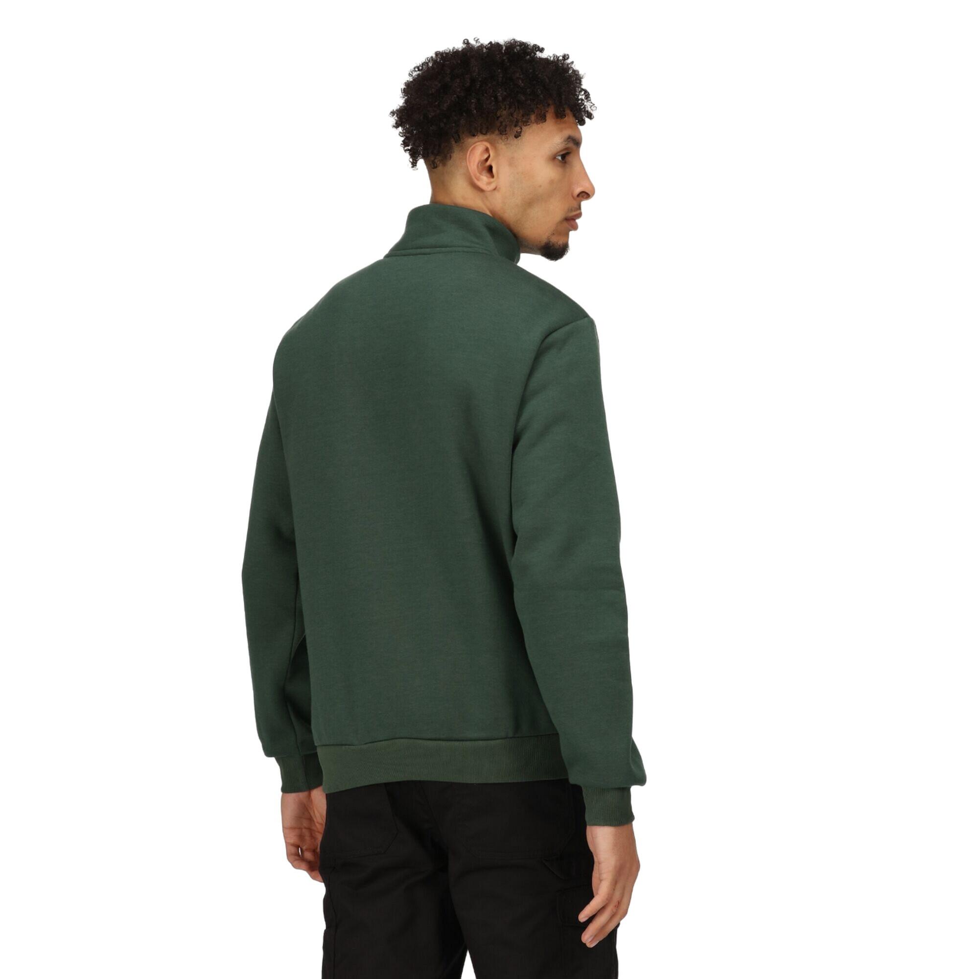 Sweat À Col Montant Zippé Homme (Vert Foncé) 4/5