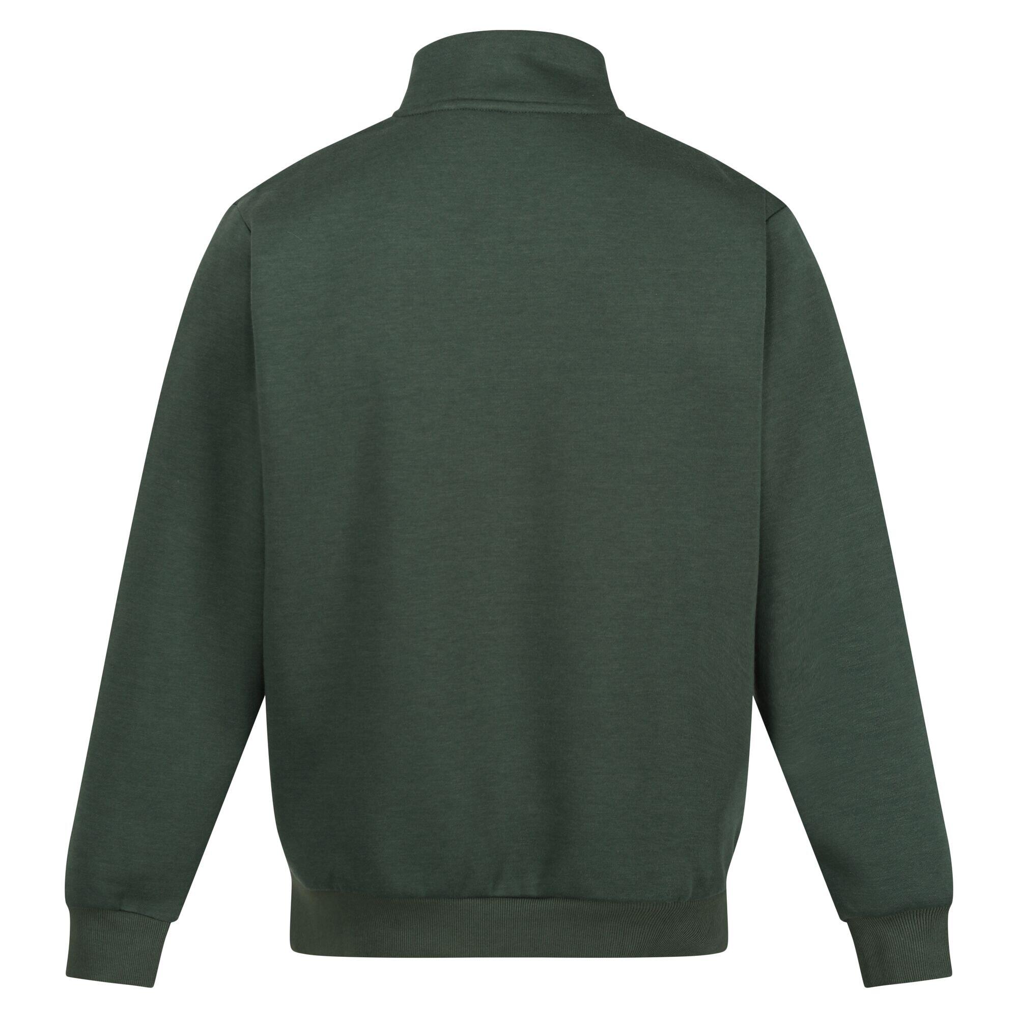 Mens Pro Quarter Zip Sweatshirt (Dark Green) 2/5