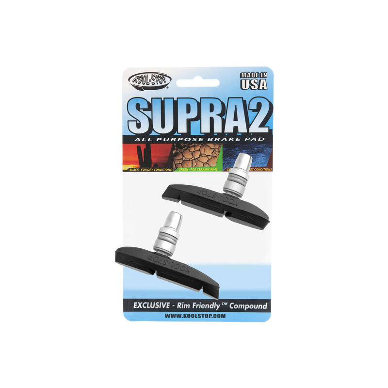 Koolstop Mâchoires de Frein T3 V-brake Supra2 noires (2 pcs)