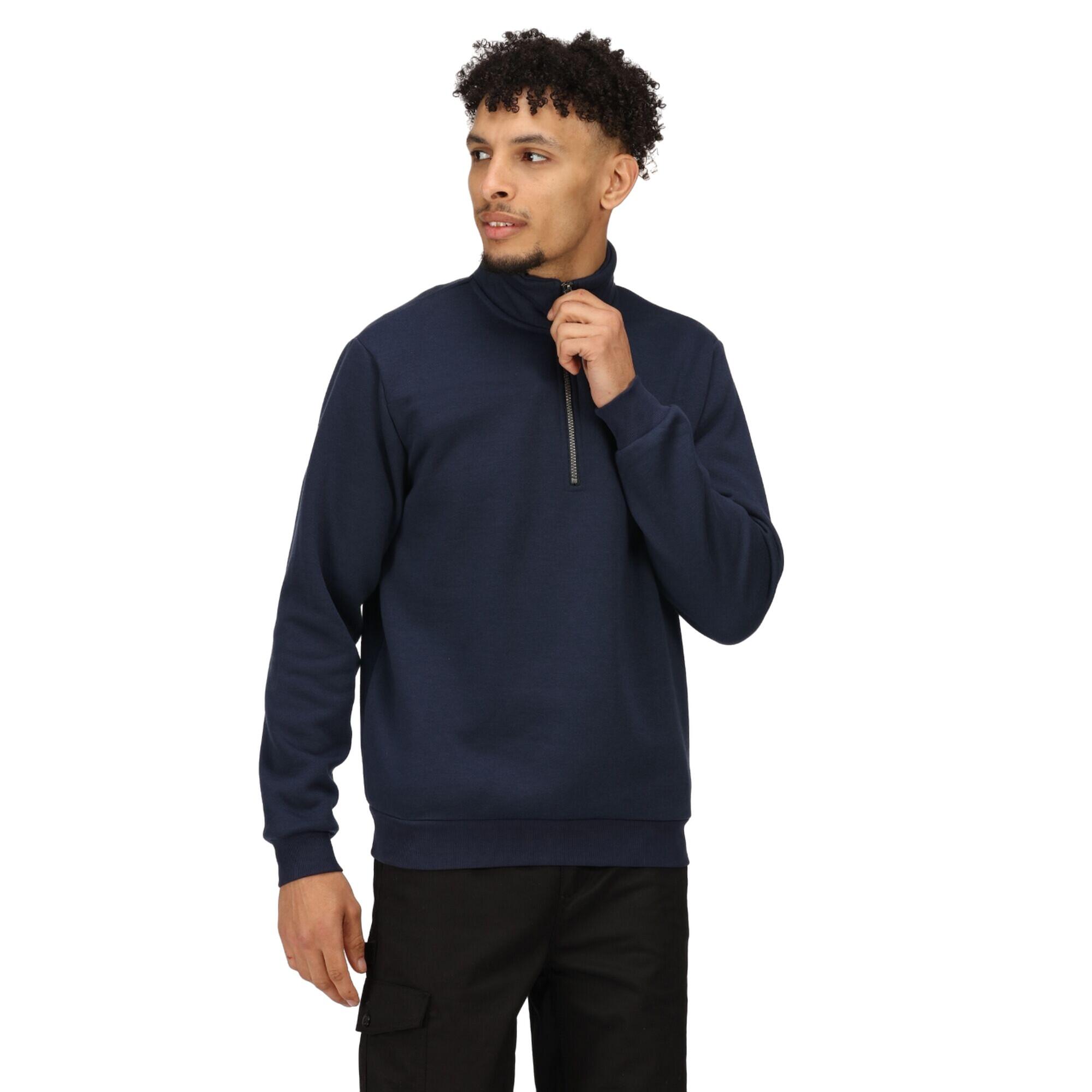 Sweat À Col Montant Zippé Homme (Bleu Marine) 3/5