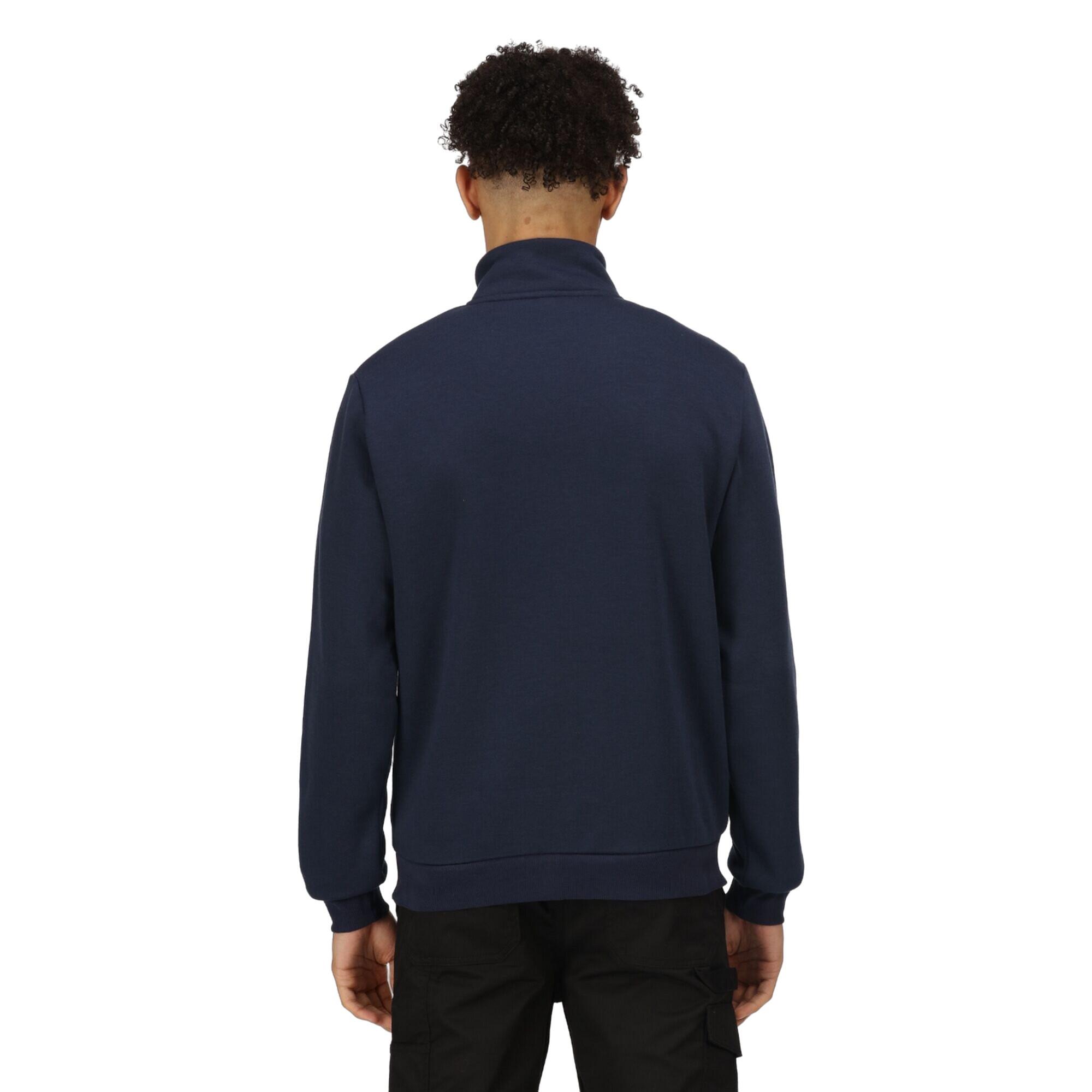 Sweat À Col Montant Zippé Homme (Bleu Marine) 4/5