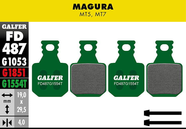 Pastilhas de travão pro para magura mt5/7 - verde