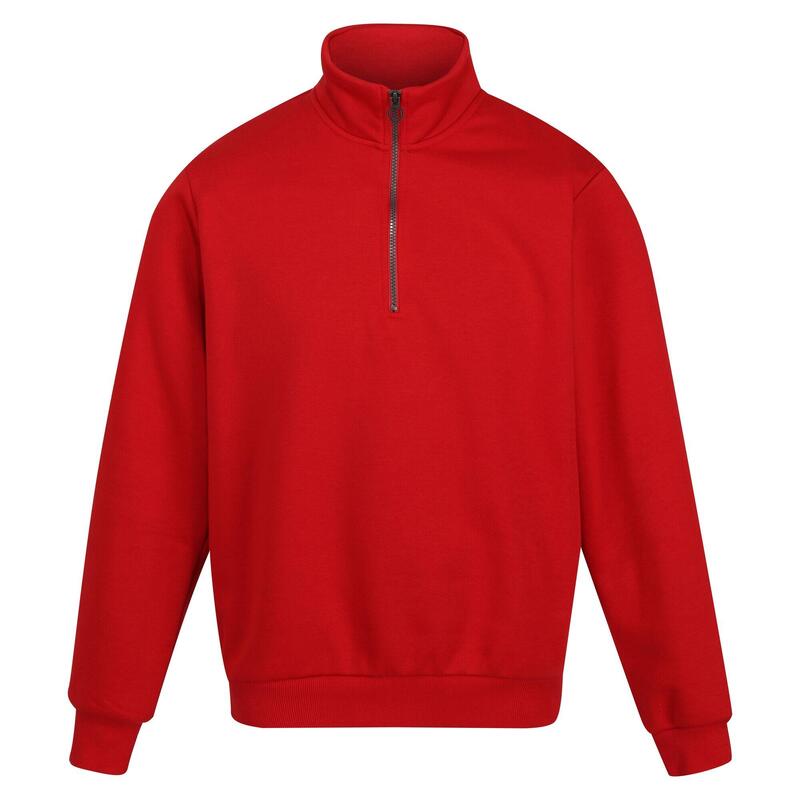"Pro" Sweatshirt mit kurzem Reißverschluss für Herren Rot