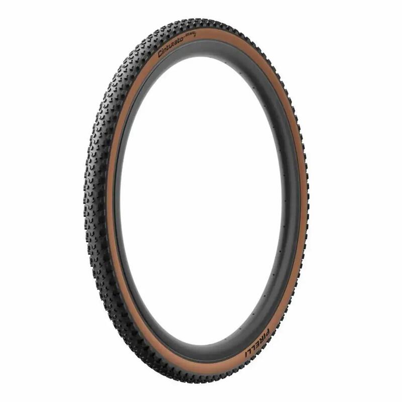 Cubierta Pirelli Cinturato Gravel S Classic de flanco marrón