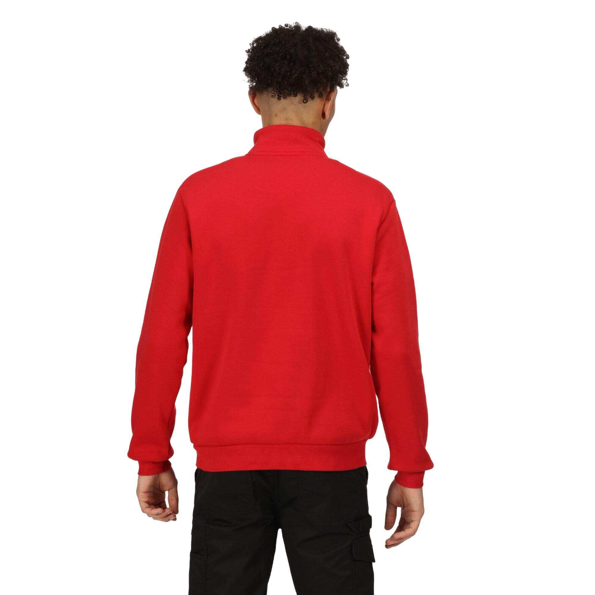 Mens Pro Quarter Zip Sweatshirt (Classic Red) 4/5