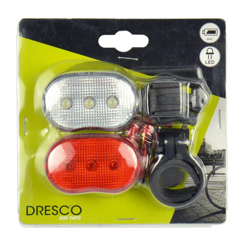 Dresco verlichtingsset Classic led batterijen rood/zwart/wit