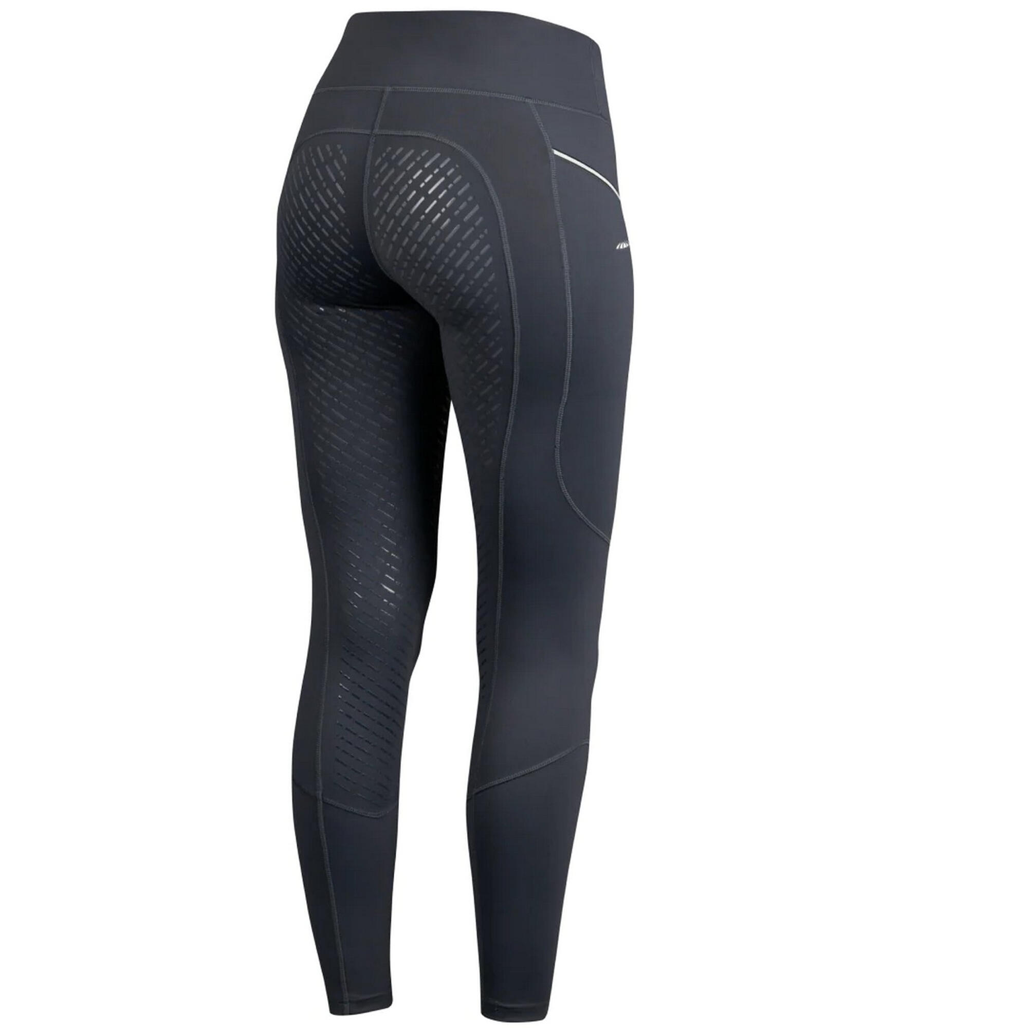 Womens/Ladies Veda Horse Riding Tights (Pewter) 3/3