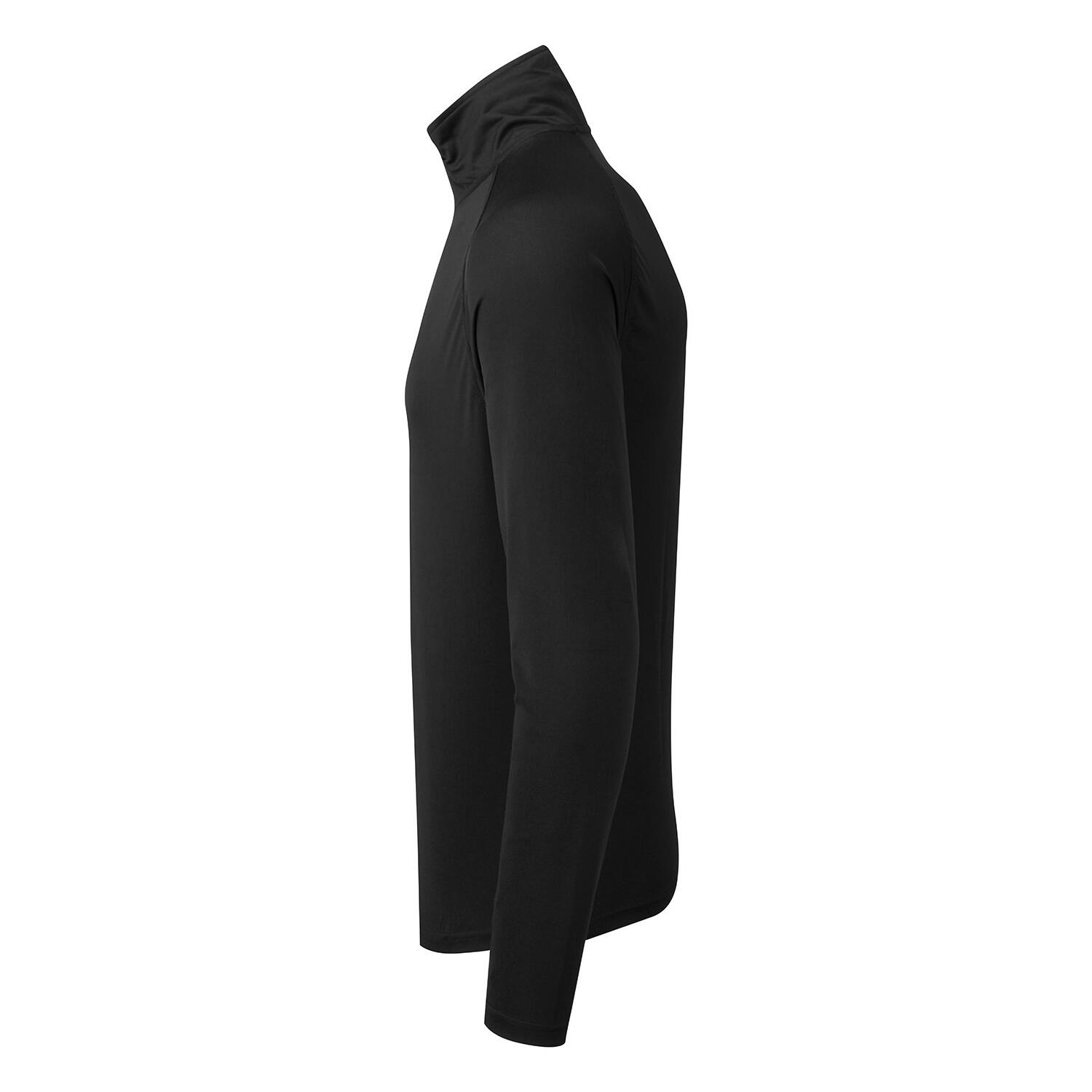 Langarm Performance Quarter Zip Top Herren Schwarz/Rot 3/3