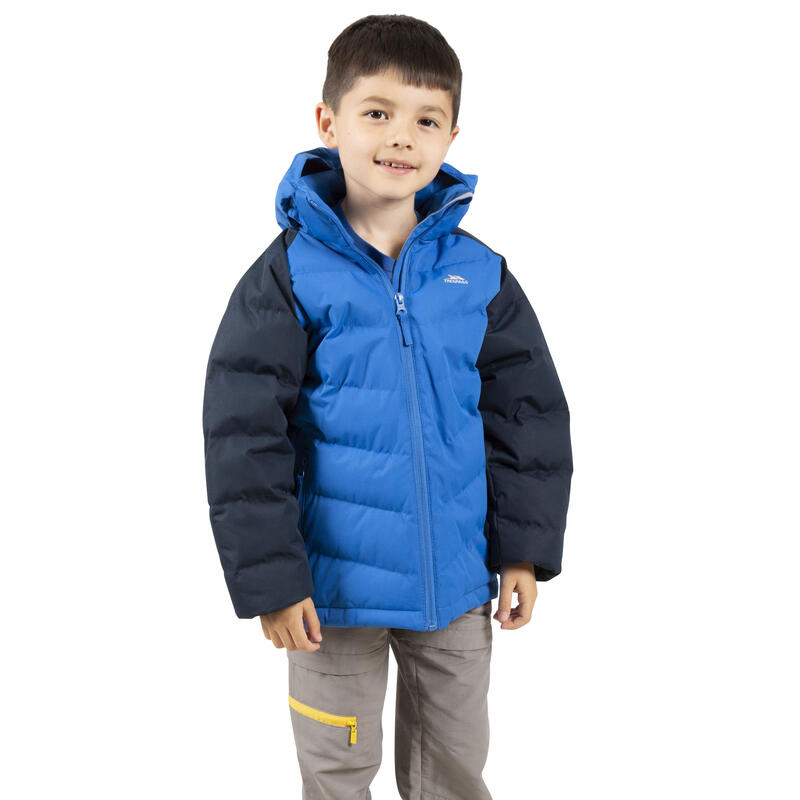 Chaqueta impermeable acolchada modelo Sidespin infantil Azul marino