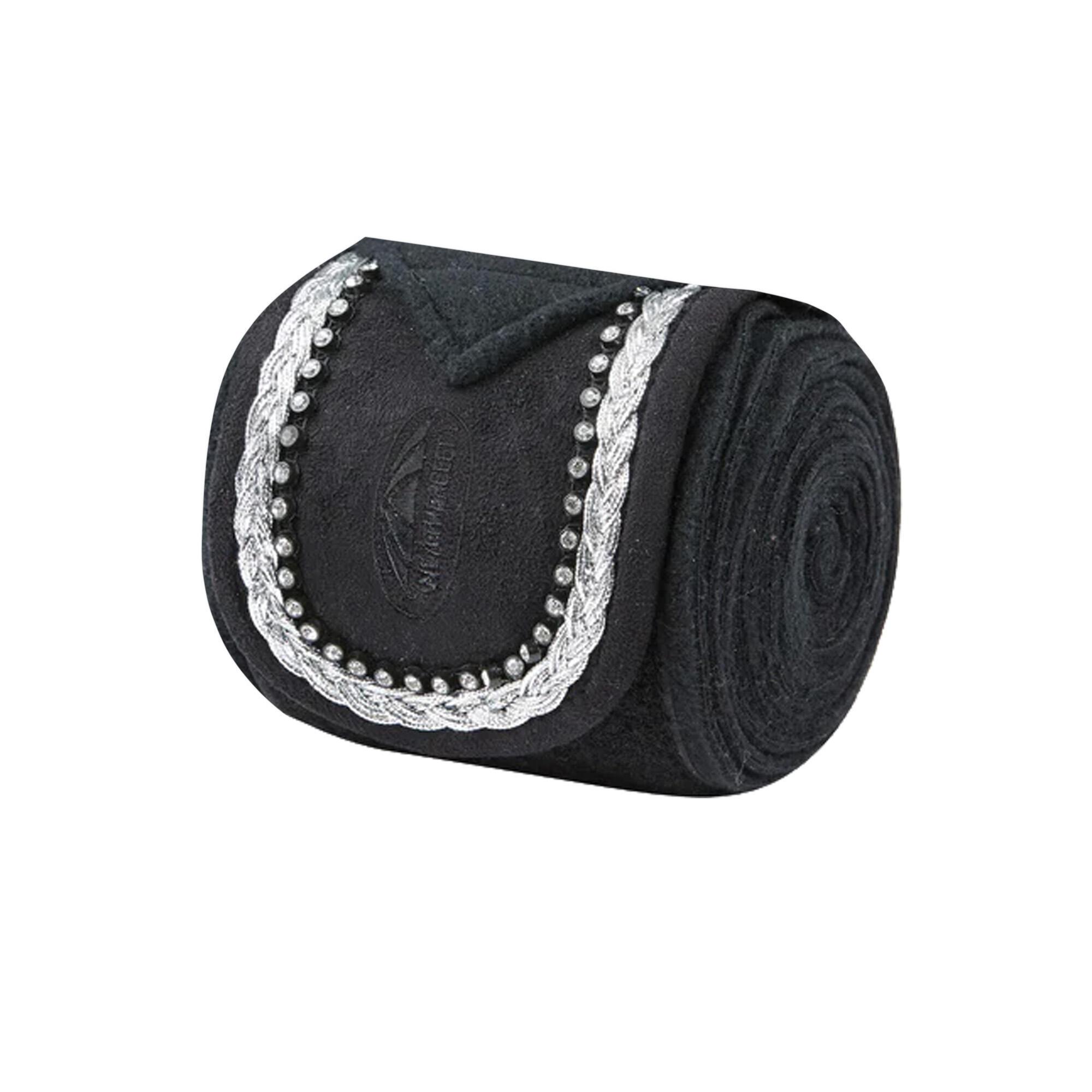 Fleece Bling Bandage For Horses (Set Of 4) (Black) 3/3