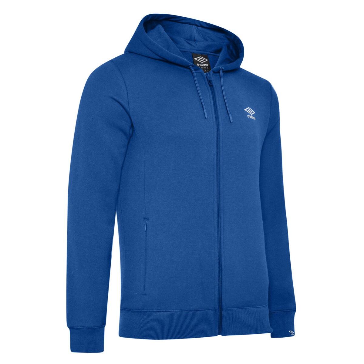 Childrens/Kids Club Leisure Full Zip Drawstring Hoodie (Royal Blue/White) 3/3