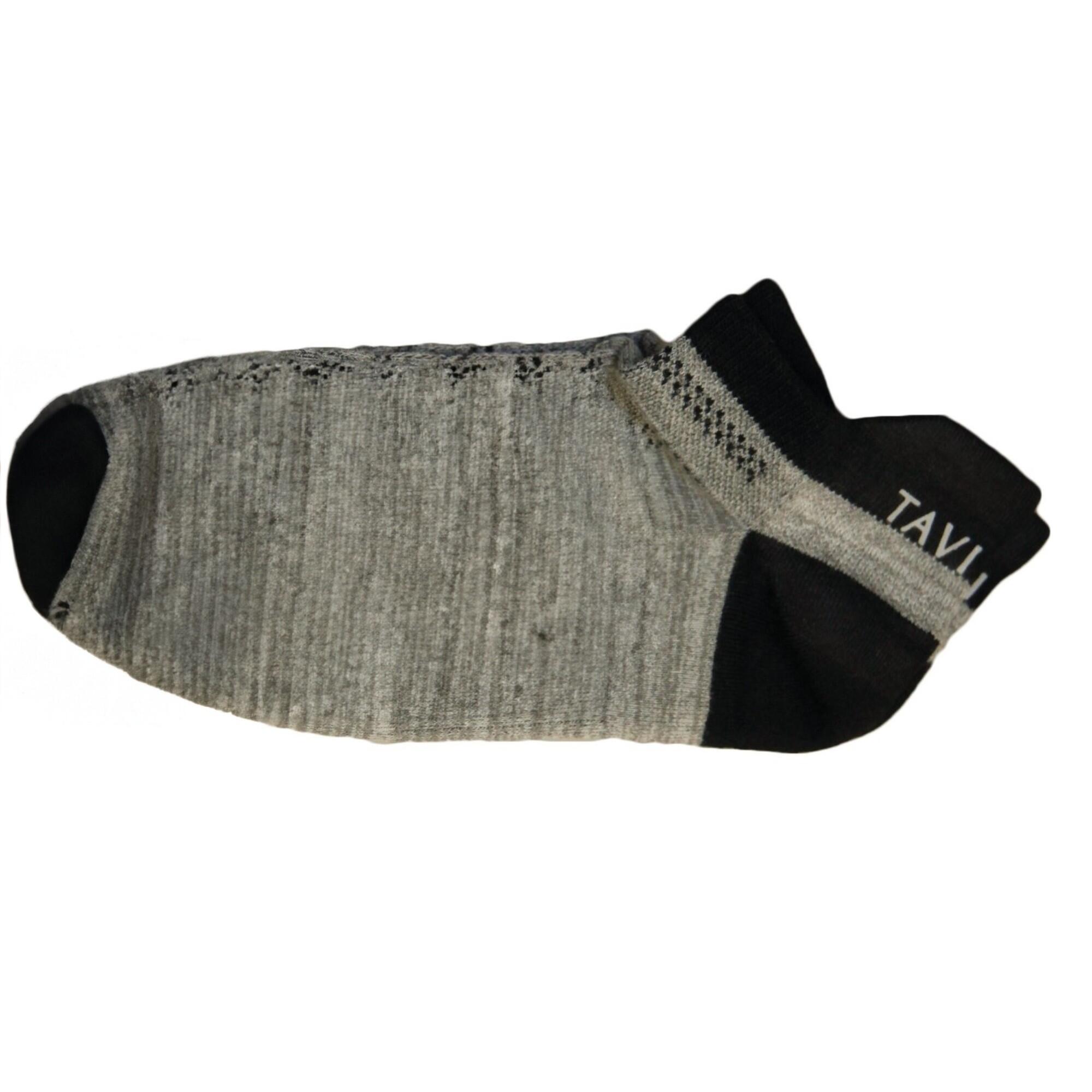 Womens/Ladies Two Tone Sports Socks (Grey/Black) 3/3