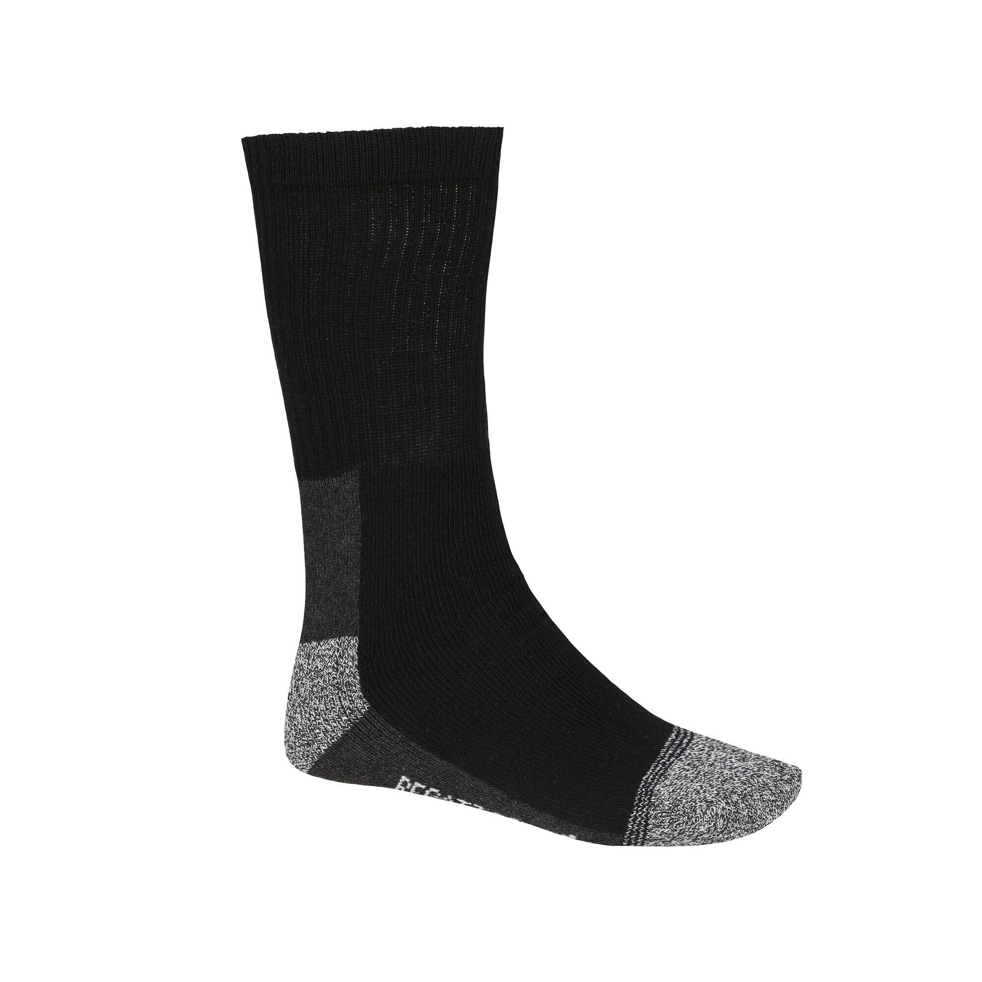 Mens Boot Socks (Pack of 5) (Black) 3/4